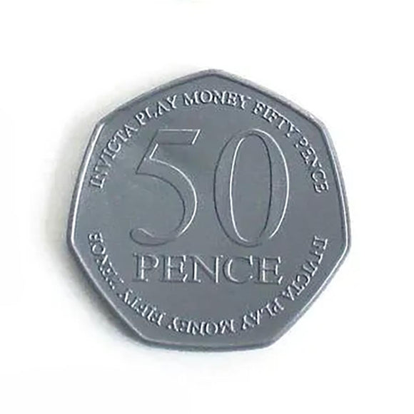 Invicta Play Money 50p Coins (100 pieces)